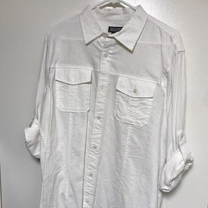 Michael Kors white linen button down